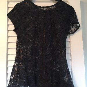 Navy lace top